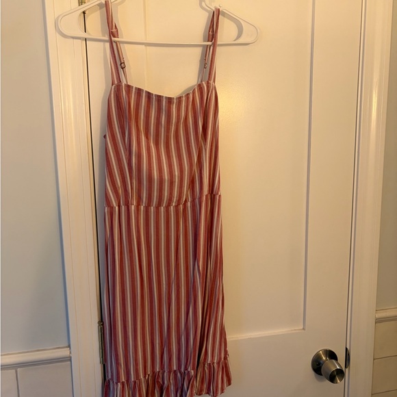 Striped Pink and White Sundress - Picture 2 of 2